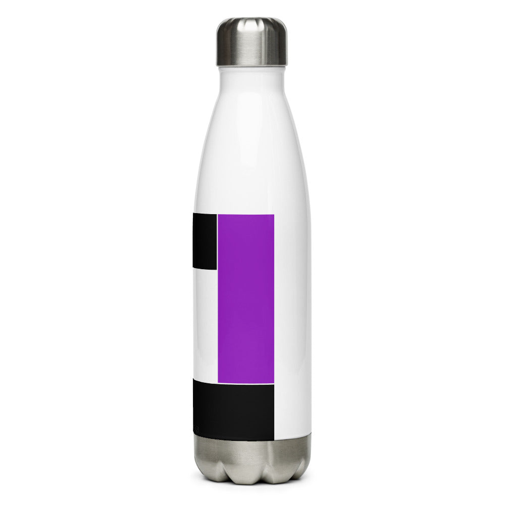 Purple Color Block Stainless Steel Water Bottle