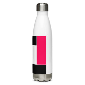 Pink Fluorescent Color Block Stainless Steel Water Bottle
