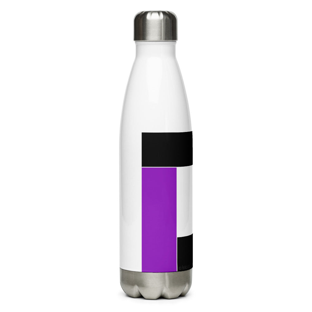 Purple Color Block Stainless Steel Water Bottle