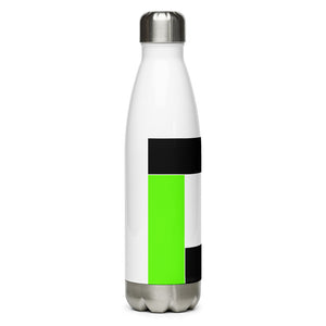 Green Fluorescent Color Block Stainless Steel Water Bottle