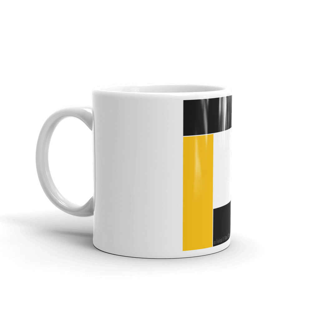 Yellow Color Block Mug