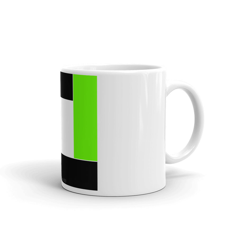 Green Fluorescent Color Block Mug