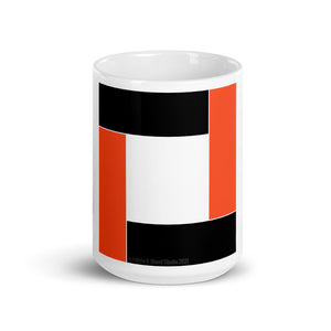Orange Color Block Mug