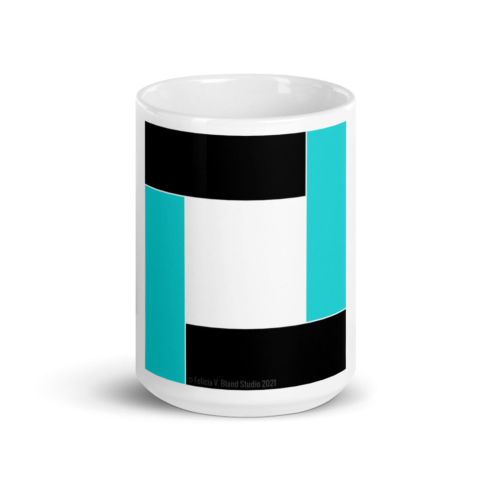 Aqua Color Block Mug