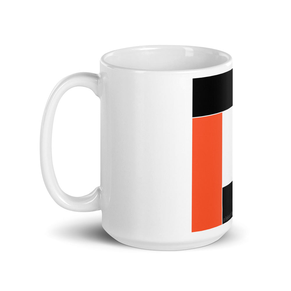 Orange Color Block Mug