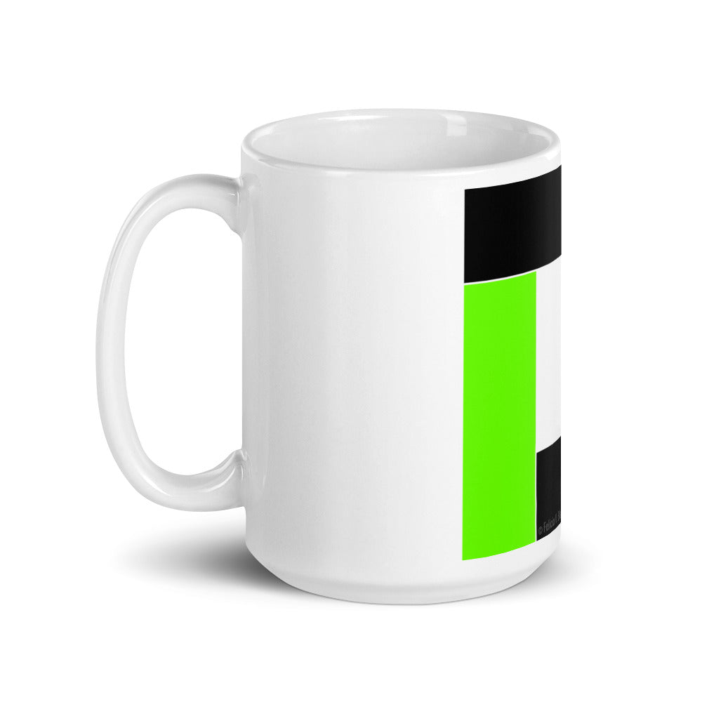 Green Fluorescent Color Block Mug