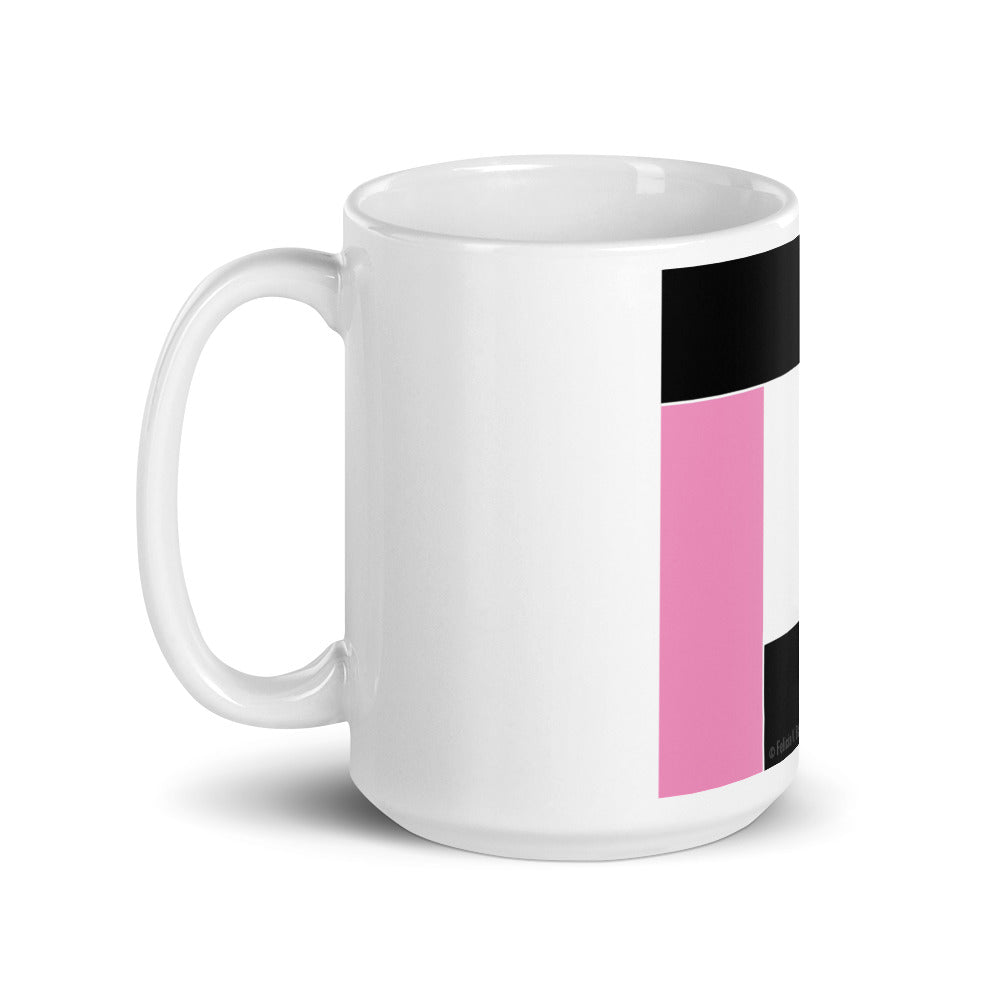 Rose Pink Color Block Mug