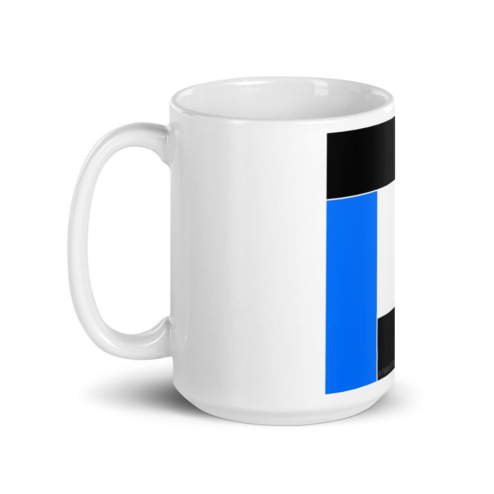 Blue Color Block Mug