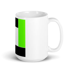 Green Fluorescent Color Block Mug